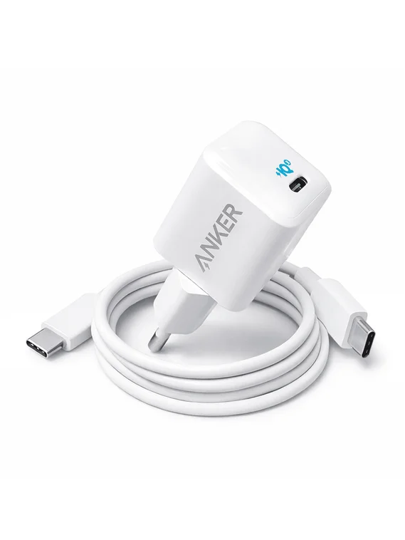 Комплект A2633 Anker Nano 20W + кабель Anker 310 USB-C to USB-C Cable 60W 0,9m (white)