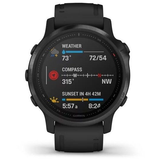 Мультиспортивные часы Garmin Fenix 6S Pro - черные с черным ремешком 010-02159-14