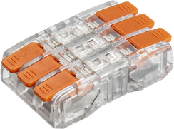 Клемма Navigator NTC-R4 6*2,5 рычаги проходная оранжевая (упаковка 5шт) 39161
