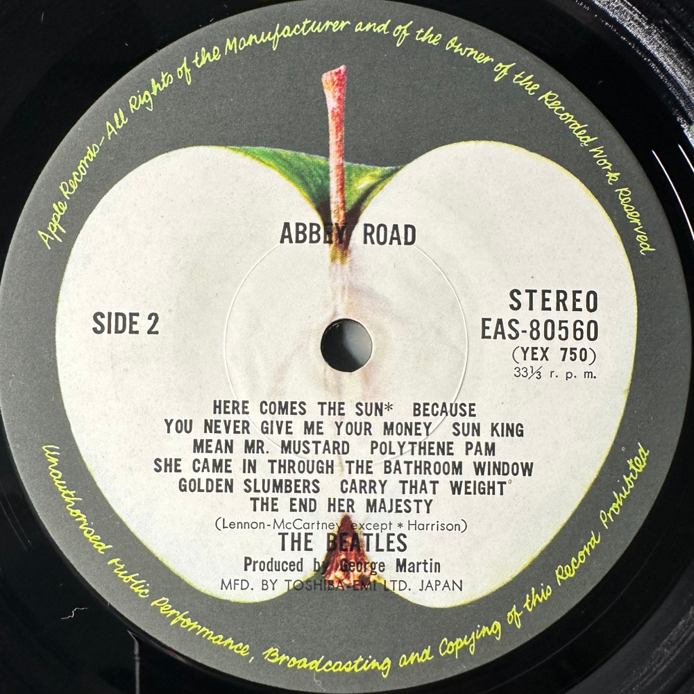 The Beatles ‎– Abbey Road (Япония 1976г.)