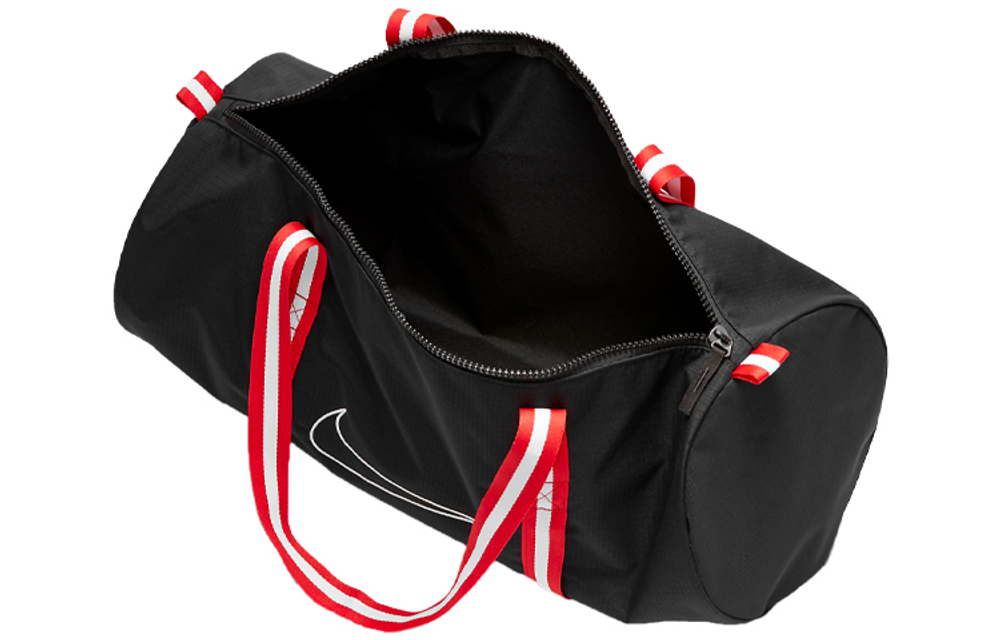 Nike Heritage Adjustable Strap Polyamide Luggage Bag One Shoulder Crossbody Handheld Travel Bag Unisex Black Red
