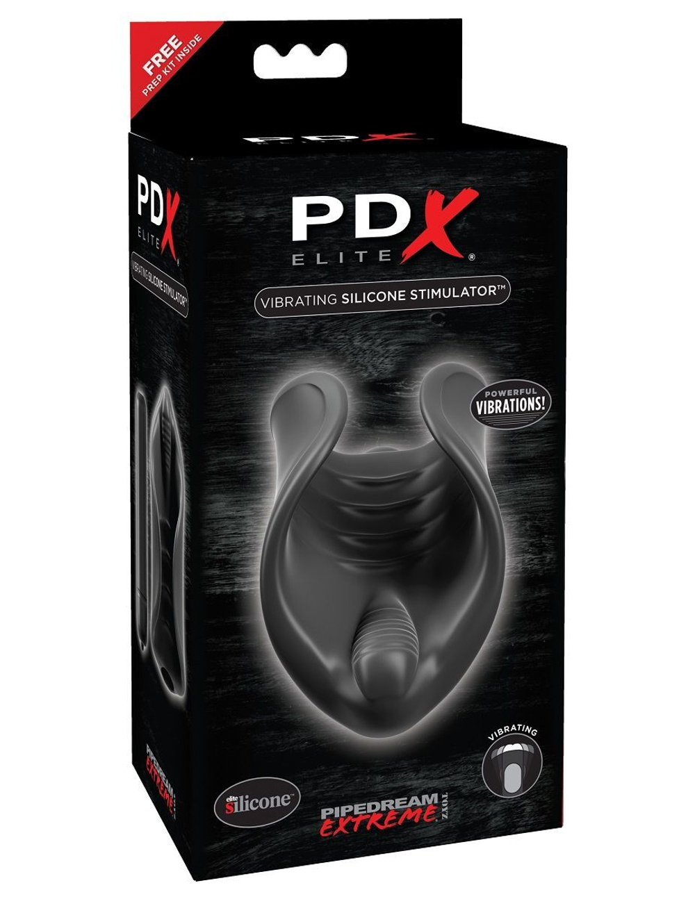 Чёрный мастурбатор Vibrating Silicone Stimulator с вибрацией (Цвет: черный)