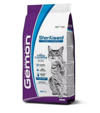 Gemon Cat Sterilized Complete TUNA / SALMON (Джимон) сухой корм для кошек с тунцом и лососем 7кг