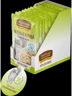 Корм для кошек, пауч 70г*12шт