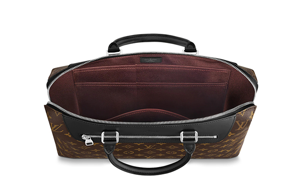 LOUIS VUITTON Calfskin Briefcase, Laptop Bag, Shoulder Bag, Crossbody Bag, Handbag Large Men"s