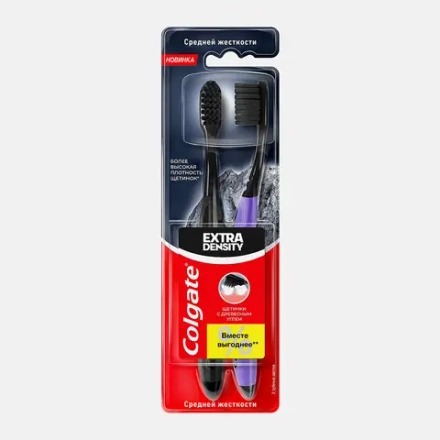Зубная щетка Colgate Extra Density средняя 2шт