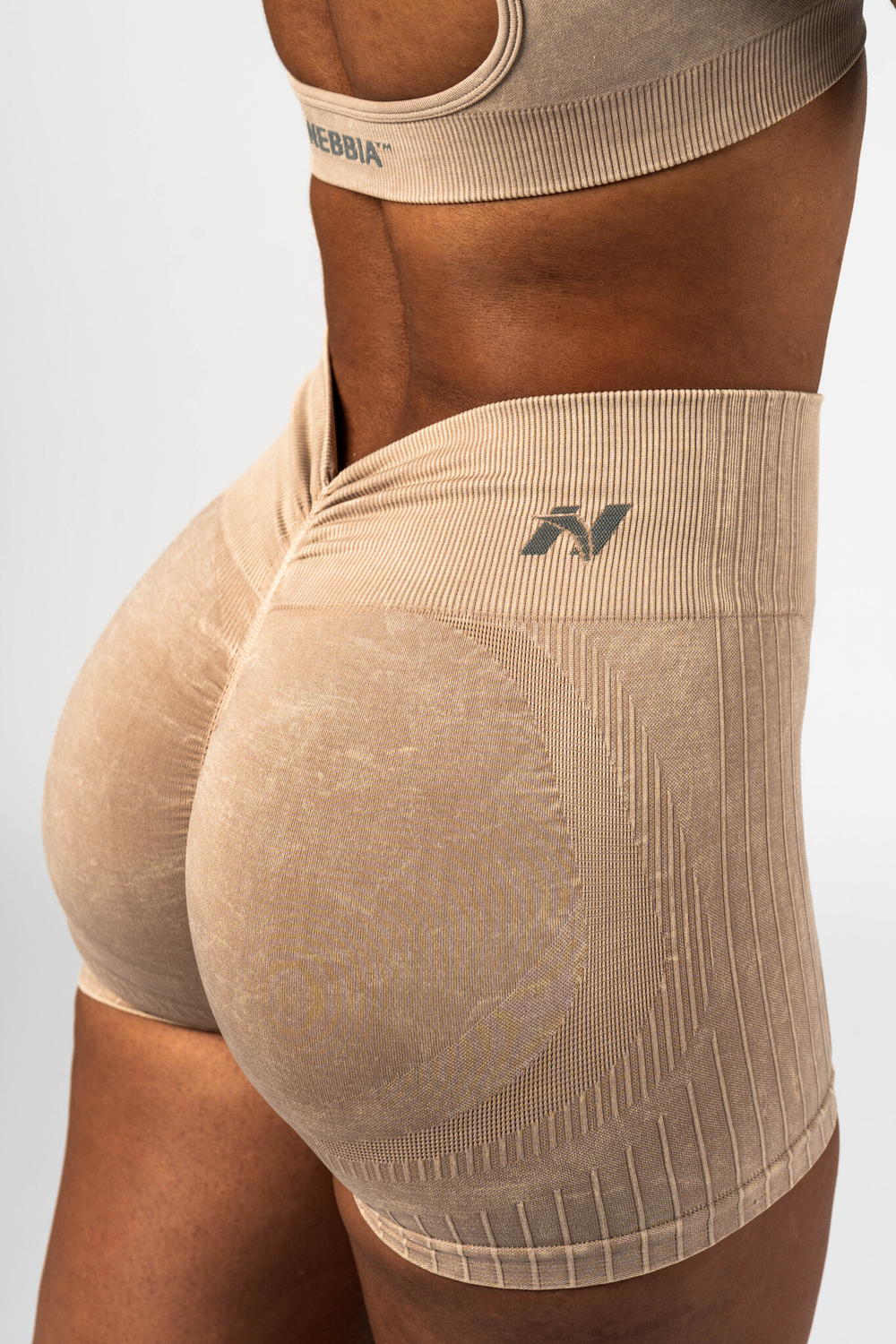 Шорты High Waisted Push-Up Shorts TOTALLY SEAMLESS 304 Кремовые