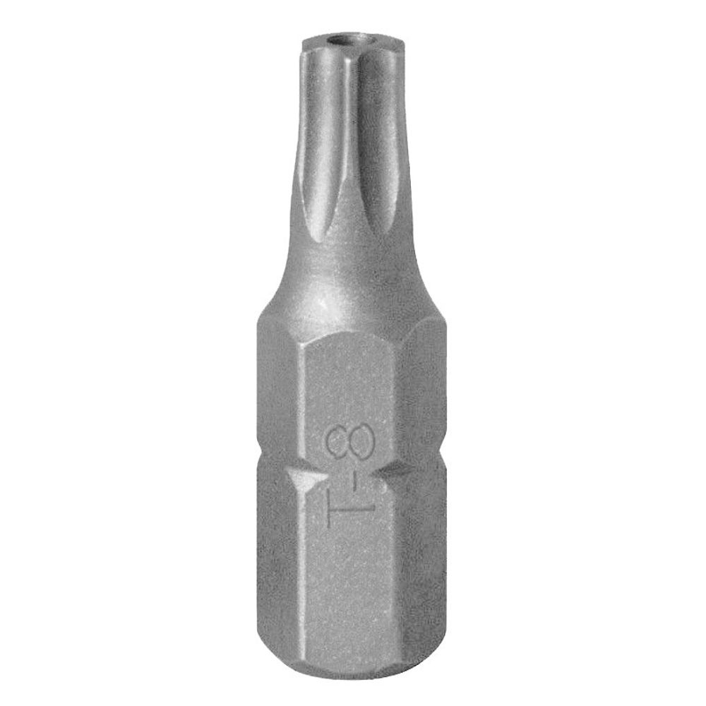 Вставка (бита) торцевая 1/4", TORX с отверстием, T8, L = 25 мм KING TONY 102508U Вставка (бита) торцевая 1/4", TORX с отверстием, T8, L = 25 мм KING TONY 102508U
