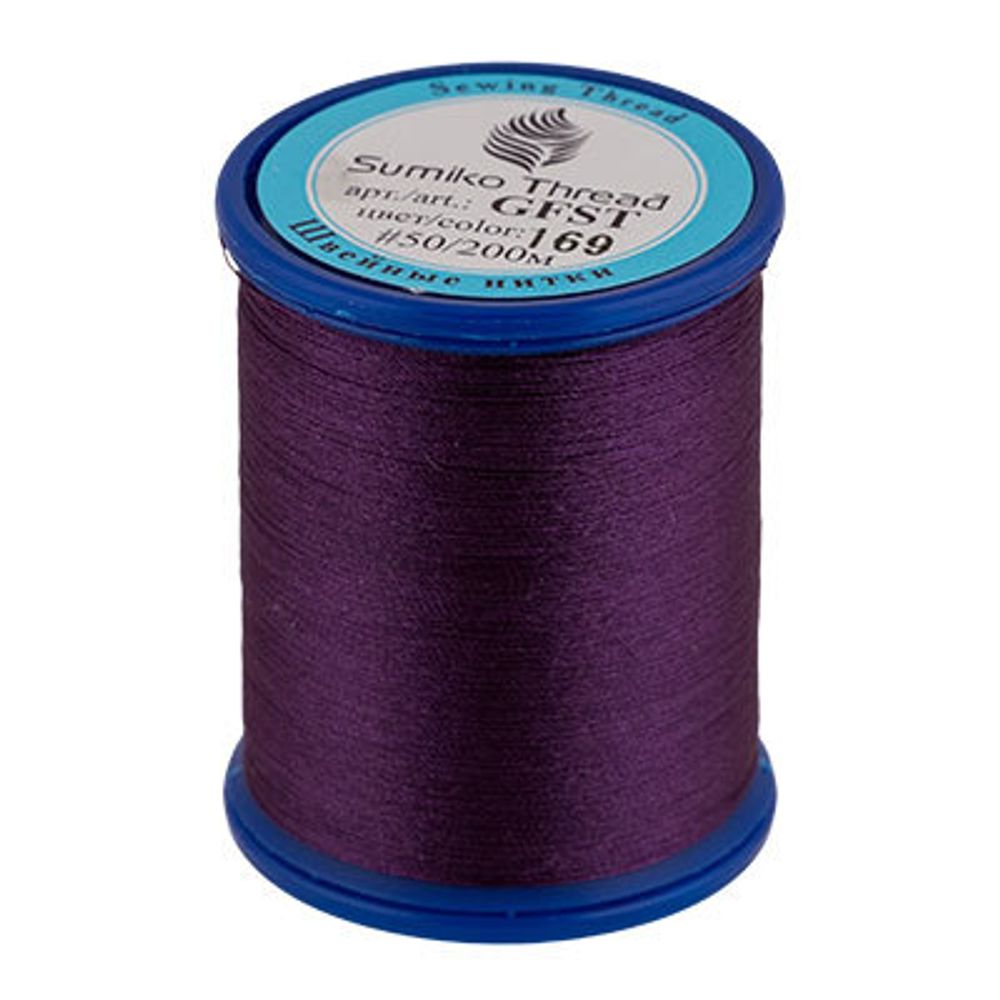 Нитки вышивальные SumikoThread 200 м, (219 ярд), 169 т.фиолетовый