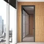 Межкомнатная алюминиевая дверь Loft 13 стекло прозрачное бесцветное