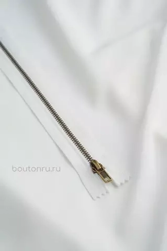 Молния бронзовая белая