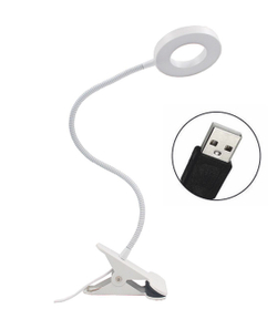 Настольная лампа светодиодная 48LED , USB , лампа с прищепкой, 502 белая без блока питания