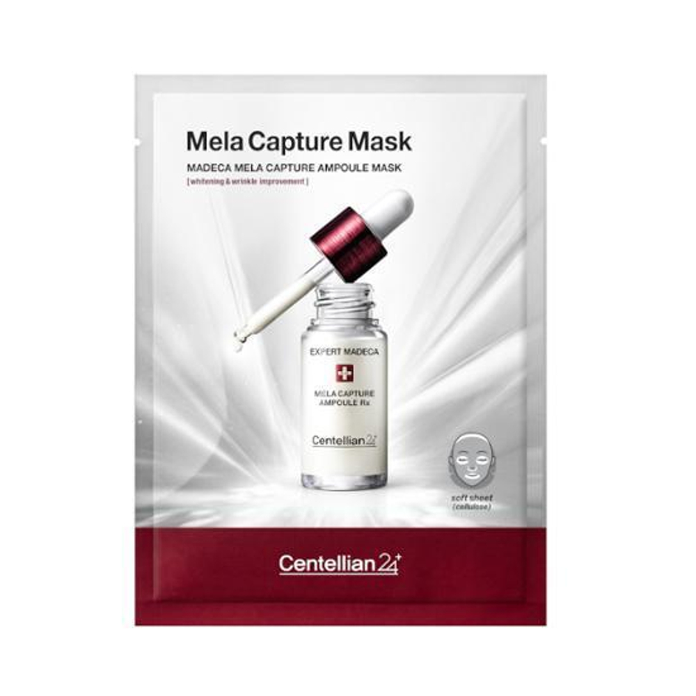 Centellian24 Маска тканевая для сияния кожи - Madeca lab mela capture ampoule mask, 25мл