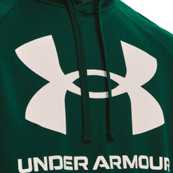 Мужская кофта теннисная Under Armour Rival Fleece Big Logo Hoody Men - Dark Green, White