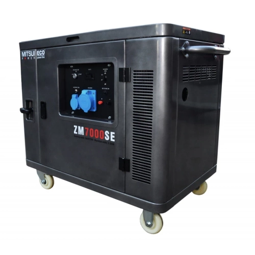 Бензиновый генератор Mitsui Power Eco ZM 7000 SE в кожухе