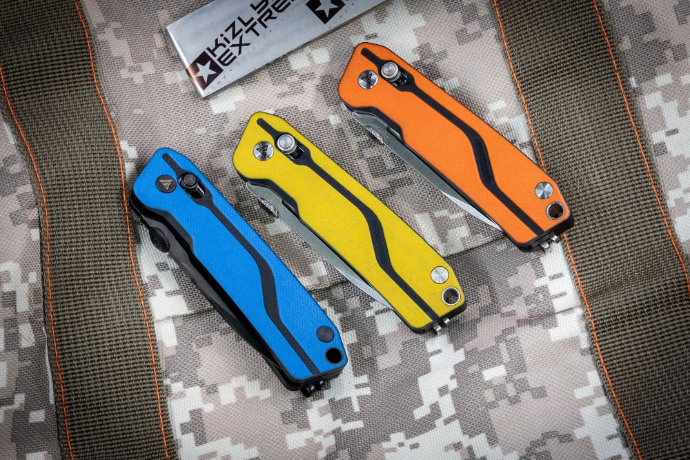 Складной нож SRM Rubik сталь D2 рукоять Blue/Black G10 (7228-GI)