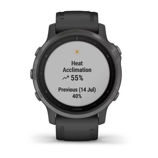 Мультиспортивные часы Garmin Fenix 6S Sapphire- серый DLC с черным ремешком 010-02159-25