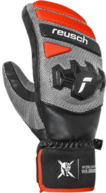 REUSCH 25/26 варежки горнолыжные 6511422_7588 REUSCH Worldcup Warrior Team Mitten Bl/Sil/Fl Red