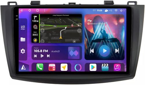Магнитола для Mazda 3 BL, Axela 2009-2013 - FarCar BM034M-2K монитор 9.5" 2K QLED на Android 14, Быстрая, CarPlay, 4G SIM-слот