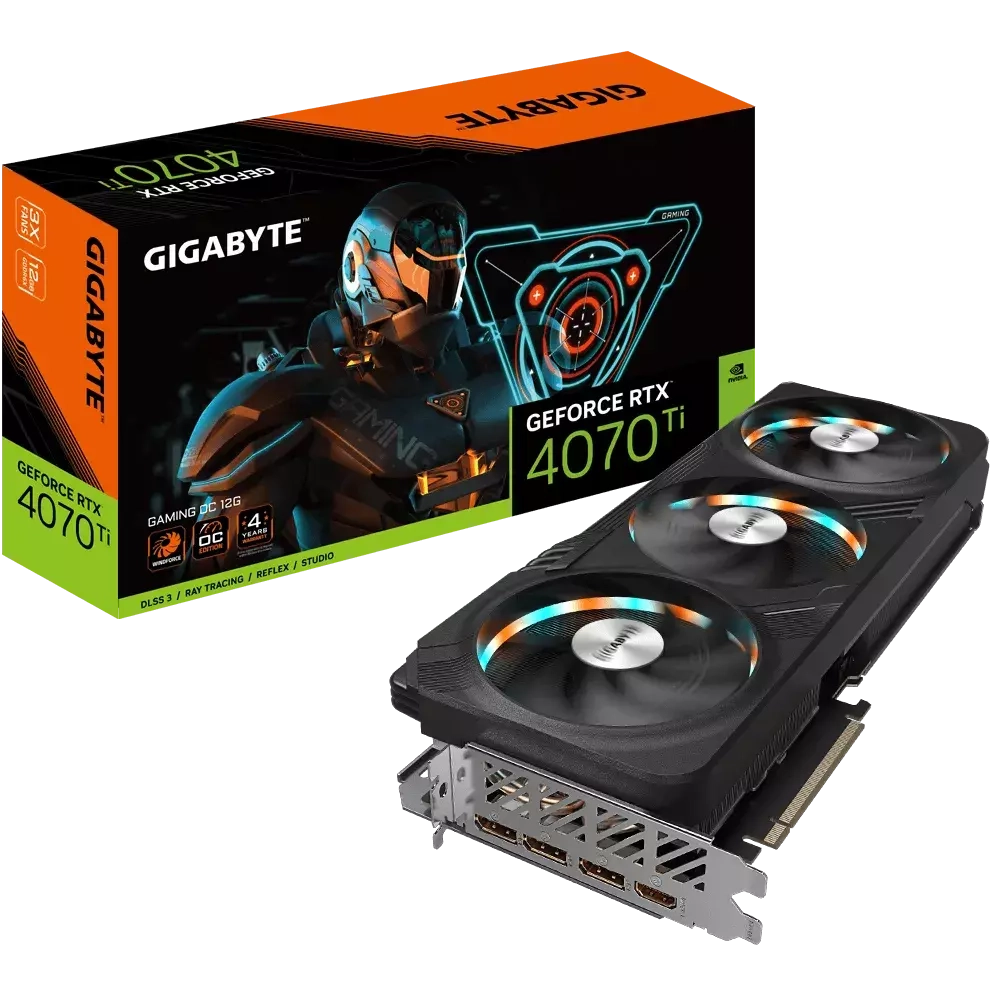 Видеокарта PCI-E Gigabyte nVidia GeForce RTX 4070Ti Gaming OC 12 Gb 12288Mb GDDR6X ( GV-N407TGAMING OC-12GD ) Ret