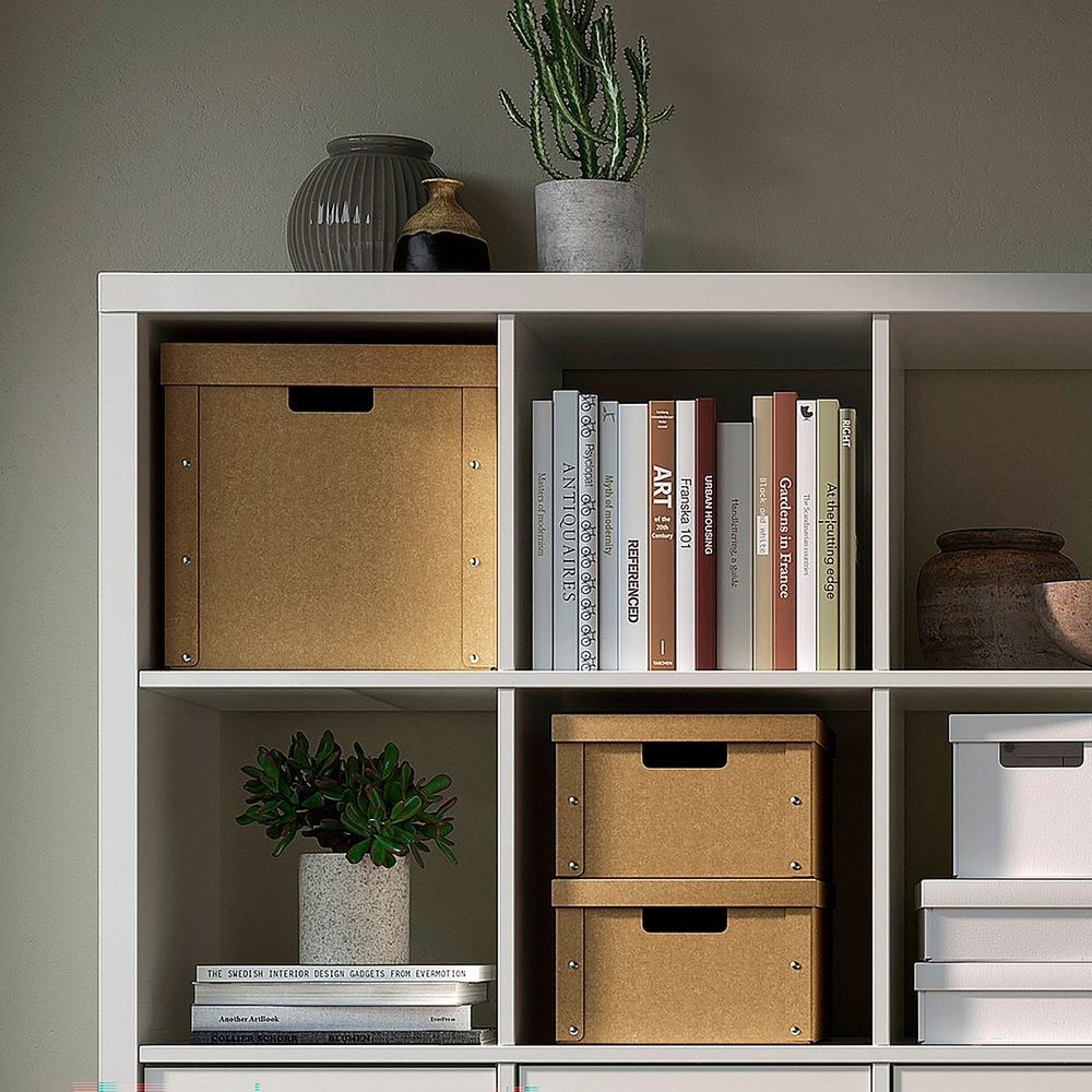 IKEA GÄRDESGÅRD  (ИКЕА ГЭРДЕСГОРД)  -  Коробка с крышкой - натуральный 32х35х31 см