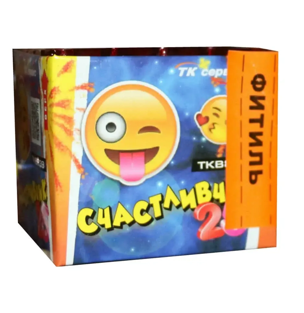 Батарея салютов Счастливчик 25 (TKB839) от Тк Сервис, 25 выстрелов, 10 мм