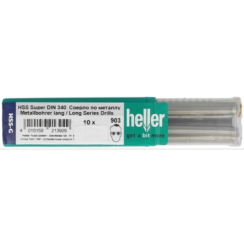 Сверло по металлу сверхдлинное HSS-G 4,5х82х126 мм Heller 21387