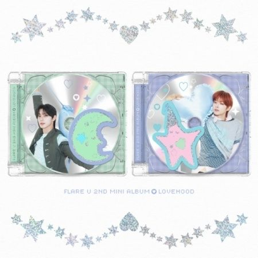 Альбом FLARE U - LOVEHOOD 2nd Mini Album JEWEL CASE 2 Version SET