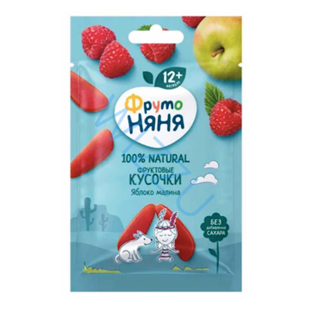 Кусочки фруктовые из яблок и малины ФрутоНяня, 15 г