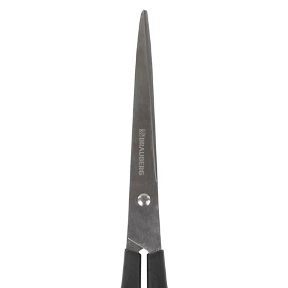 Ножницы BRAUBERG "Standard" 180 мм, черные, классической формы, 2-х сторонняя заточка