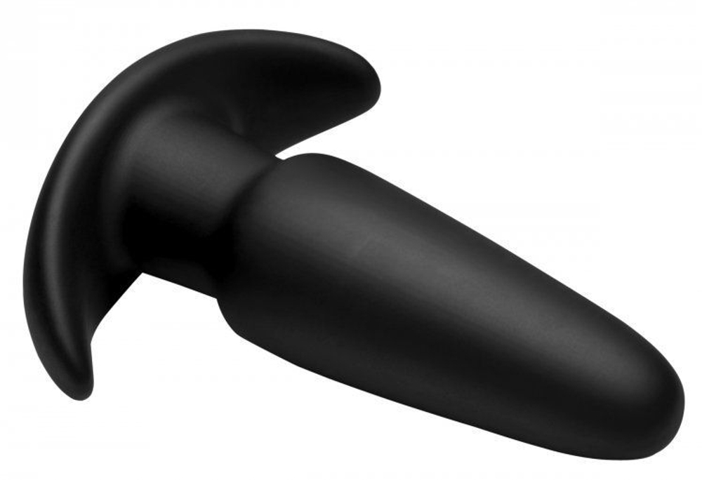 Черная анальная вибропробка Kinetic Thumping 7X Medium Anal Plug - 13,3 см. (Цвет: черный)