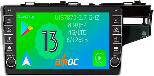 Магнитола для Honda Fit 3 2013-2020 (правый руль) - Airoc AB-1912R (кнопки и крутилки), Android 13, Быстрая, SIM-слот, CarPlay