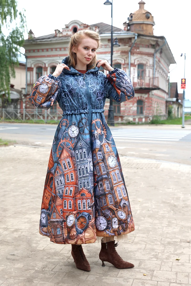 Пальто "Нимфа. Город часовщиков"