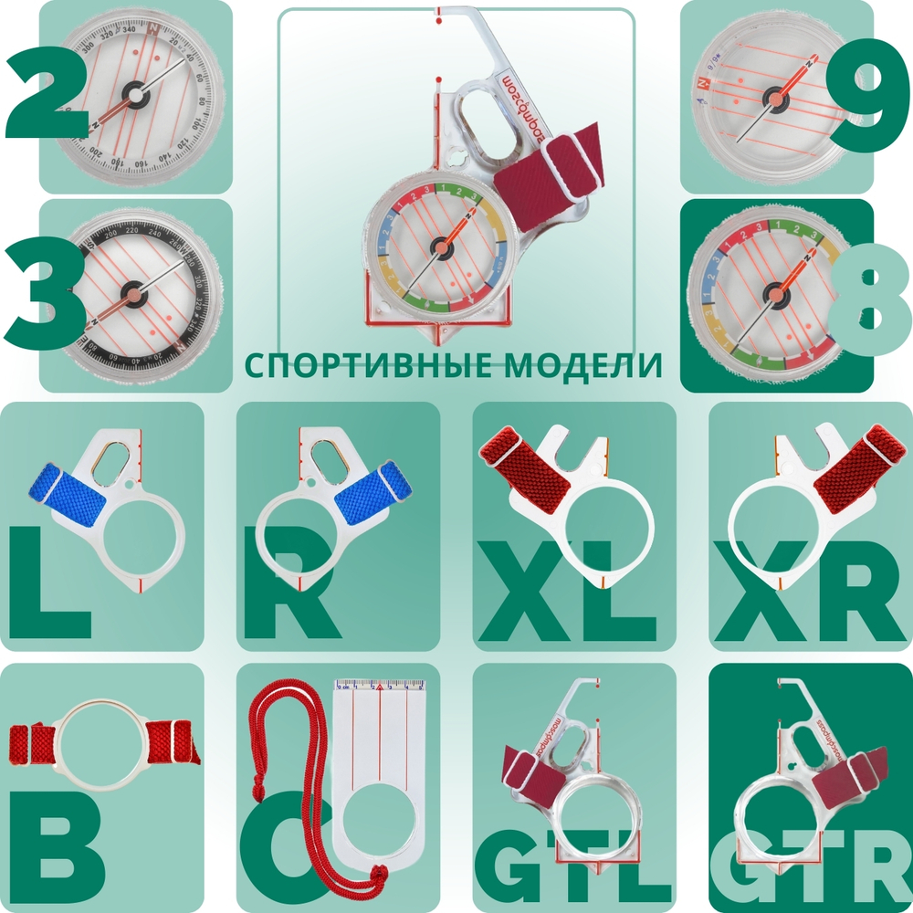 Компас жидкостный Москомпас Модель 8GTR водонепроницаемый