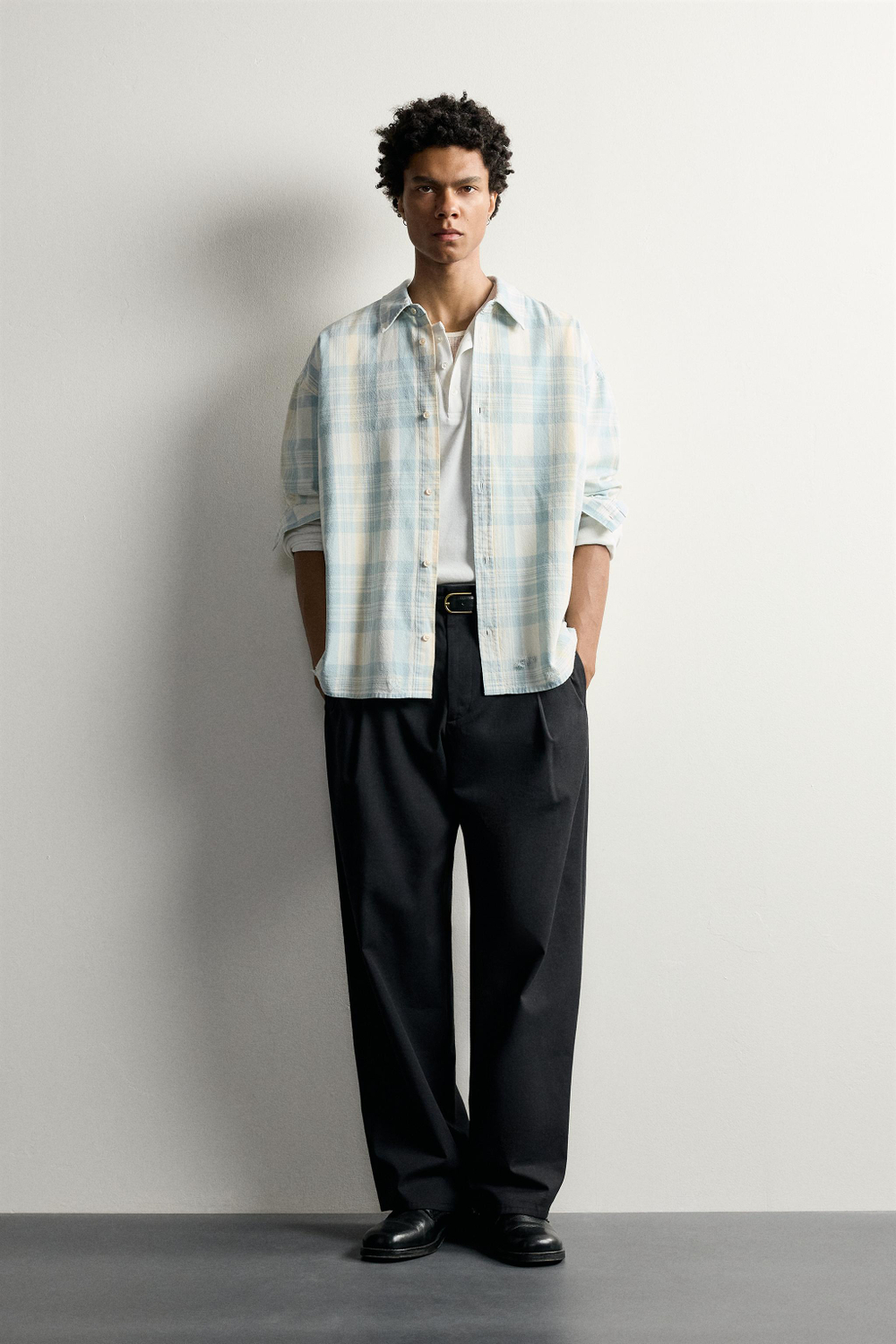 РУБАШКА RELAXED FIT В КЛЕТКУ — ZARA · 9632/350