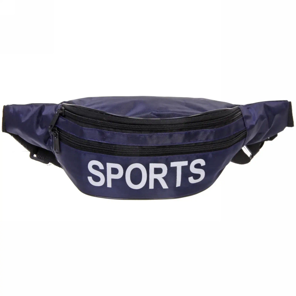 Сумка на пояс «Ultramarine - Sports Style», цвет синий, 3 кармана, 36*10*8см