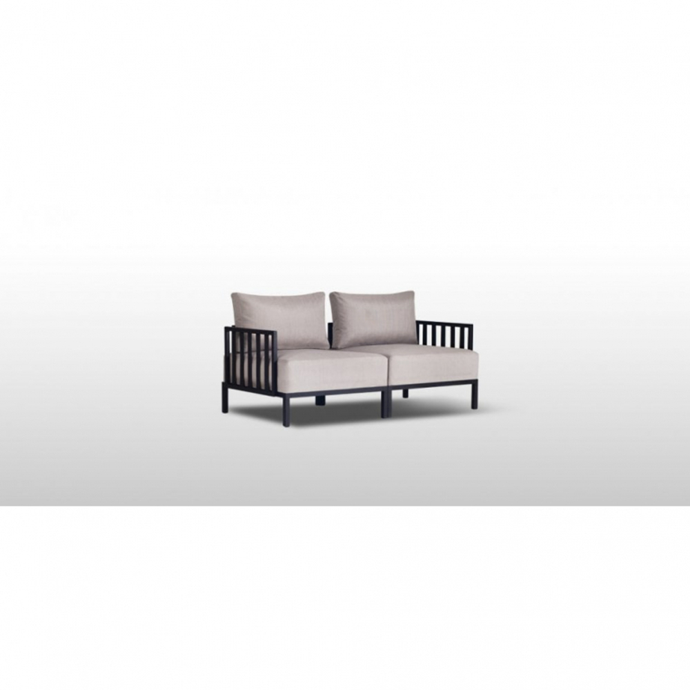 Модуль угловой Papatya Slim Stripe Corner Module (B), антрацит, светло-серый