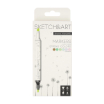 Скейтчмаркеры двусторонние 6 цв. "Sketch&Art. Весенний пейзаж" (Bruno Visconti)