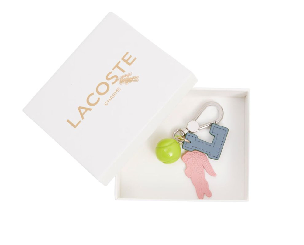 Брелок Lacoste Tennis Ball Croodile L Charms Key Ring — steward clair/clay