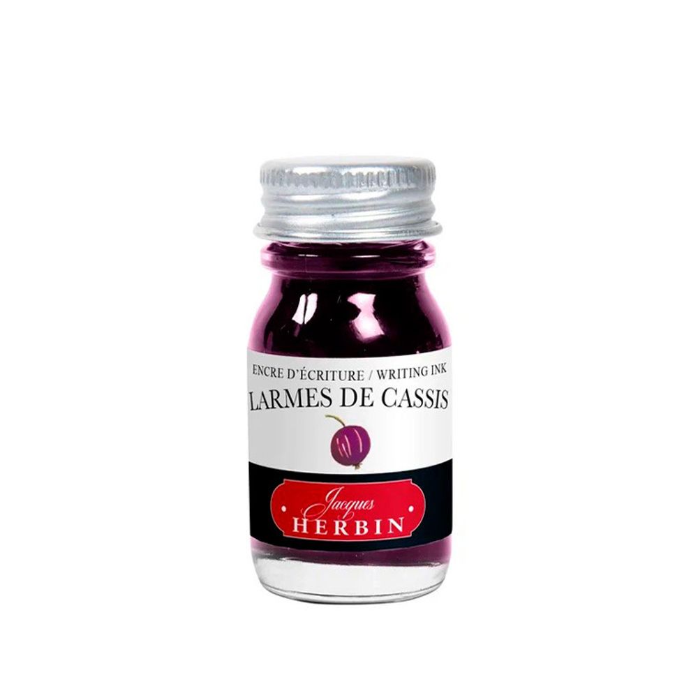 Чернила во флаконе Herbin 10 мл Larmes de cassis пурпурные (11578T)