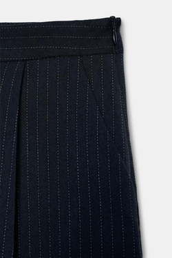 ZARA БРЮКИ В ТОНКУЮ ПОЛОСКУ, МОРСКОЙ СИНИЙ