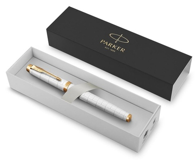 Перьевая ручка Parker IM Premium F318  Pearl GT,перо: F, цвет чернил: blue, в подарочной упаковке.