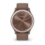 Часы Garmin Vivomove Sport цвета кокоса, золотистый безель, с силиконовым ремешком, 010-02566-02