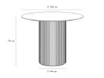 Стол обеденный Mono Stripe D100/D44/H75