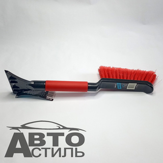 Скребок+щетка  для снега  42см  Black&Blue  мягкая ручка  ВВ1004  (39907)