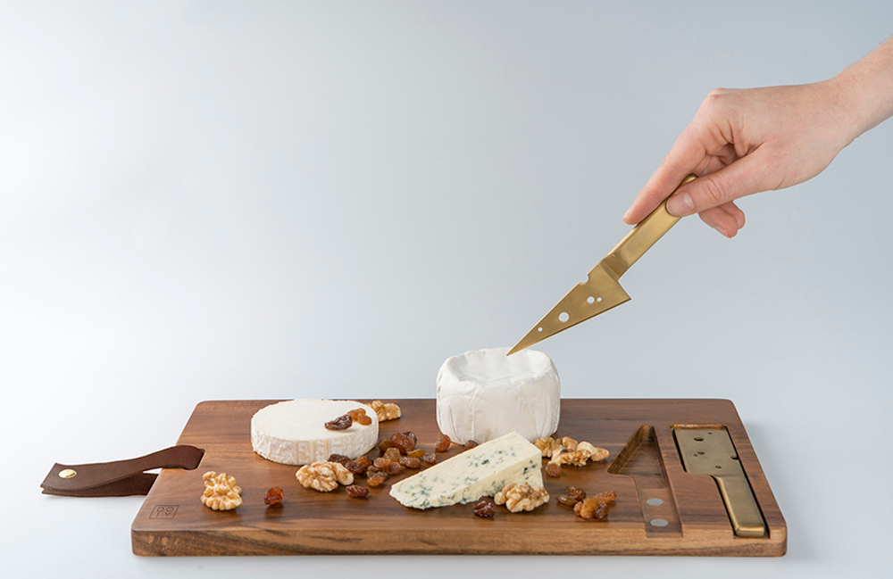 Доска для нарезки сыра + 2 ножа cheeseporn
