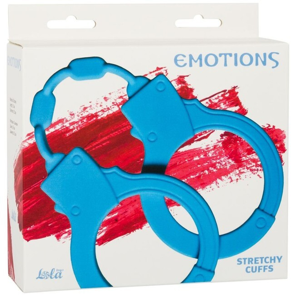Тянущиеся силиконовые наручники Stretchy Cuffs Turquoise blue (голубой ) (Цвет: голубой)