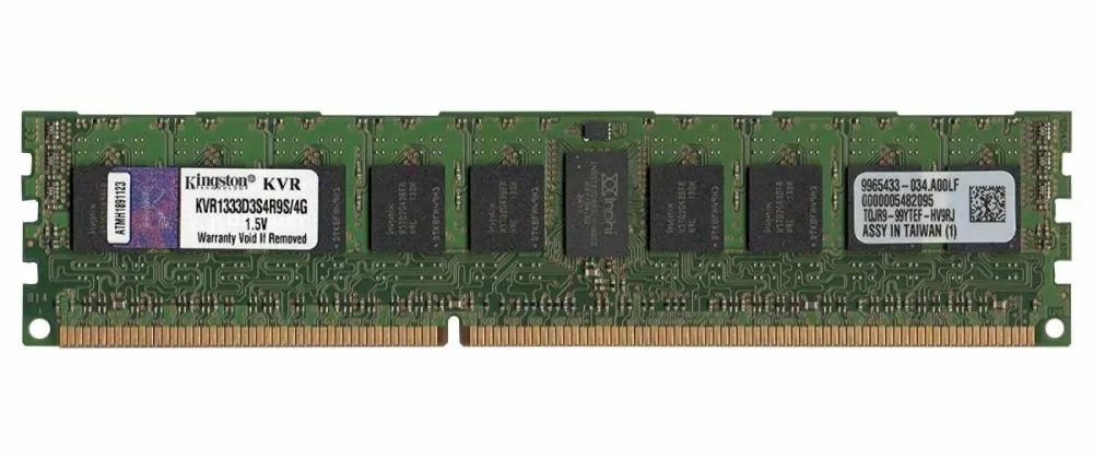 Оперативная память Kingston 4GB PC3-10600 DDR3 REG ECC KVR1333D3S4R9S/4G