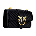 Сумка Pinko Quilt 22 Spring and Summer Fashion Casual Quilted Lambskin Chain Bag Shoulder Messenger Bag Mini Black gold, 1P22JQ-Y7SQ-Z99Q
