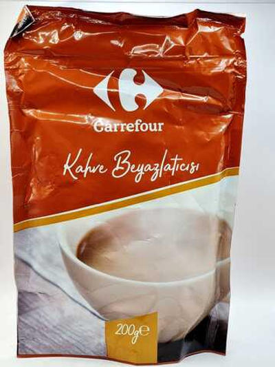 Carrefour сухие растительные сливки для кофе для кофе 200 г (Турция)